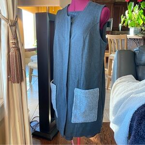 Marallis collection Grey Sleeveless Vest with Pockets made in Canada